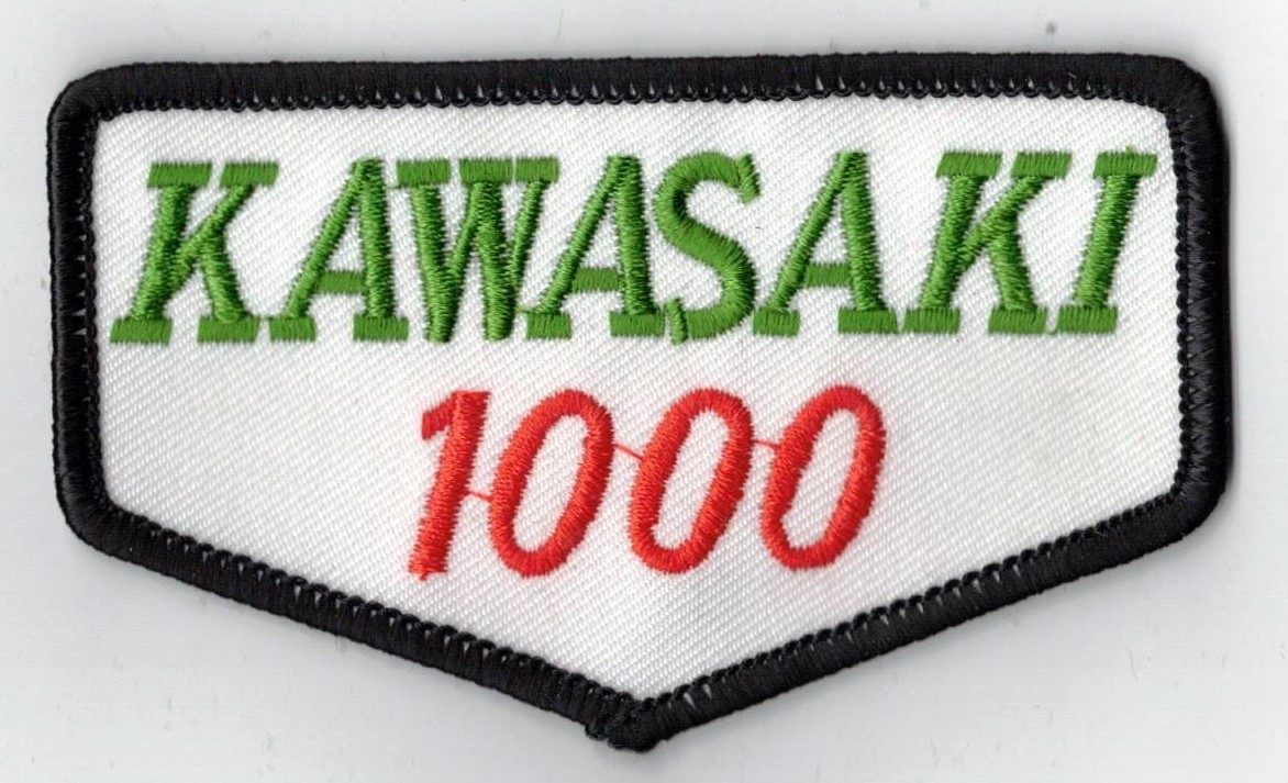 KAWASAKI 1000 TYGMÄRKE ca90x54mm