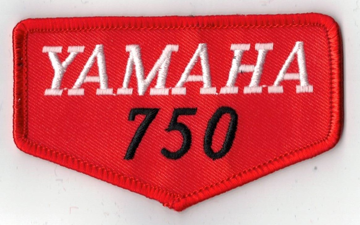 YAMAHA 750 TYGMÄRKE ca90x54mm