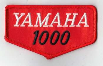 YAMAHA 1000 TYGMÄRKE ca90x54mm