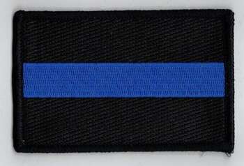 THIN BLUE LINE TYGMÄRKE 88x57mm