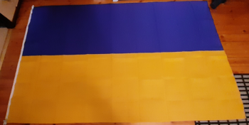 UKRAINA SYDD FLAGGA PREMINUM KVALITET 240X150CM FÖR FLAGGSTÅNG 10 METER