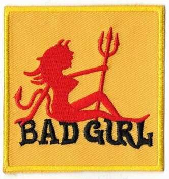 BAD GIRL TYGMÄRKE 73x73mm