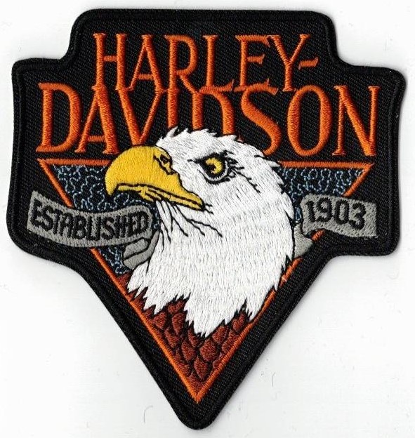 HARLEY-DAVIDSON TYGMÄRKE 102X95mm