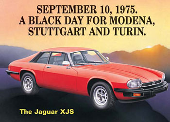 JAGUAR XJS PLÅTSKYLT 41x30cm