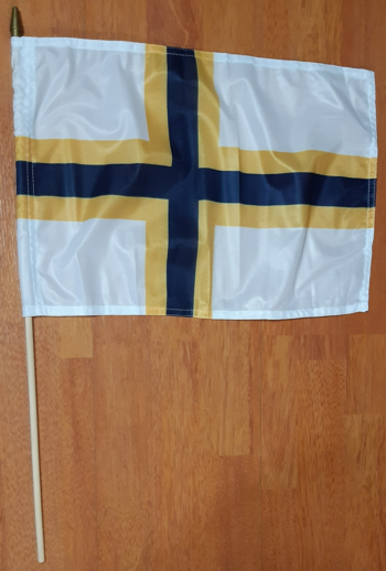 SVERIGEFINSK PREMIUM HANDFLAGGA 45X30CM