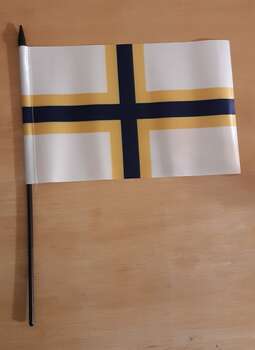 SVERIGEFINSK PREMIUM HANDFLAGGA 23X15CM