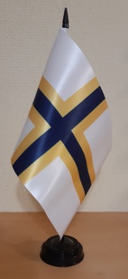 SVERIGEFINSK PREMIUM HANDFLAGGA 23X15CM