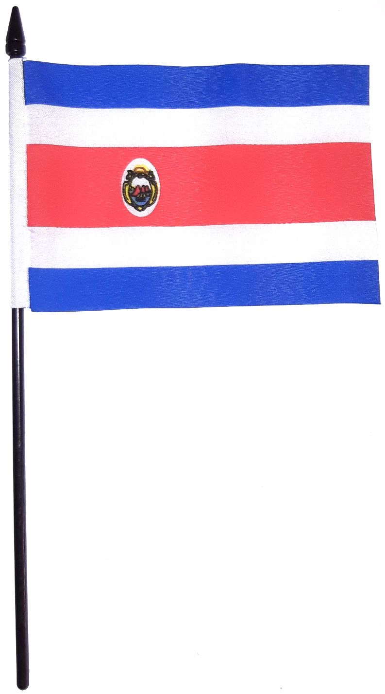 COSTA RICA HANDFLAGGA 23X15CM