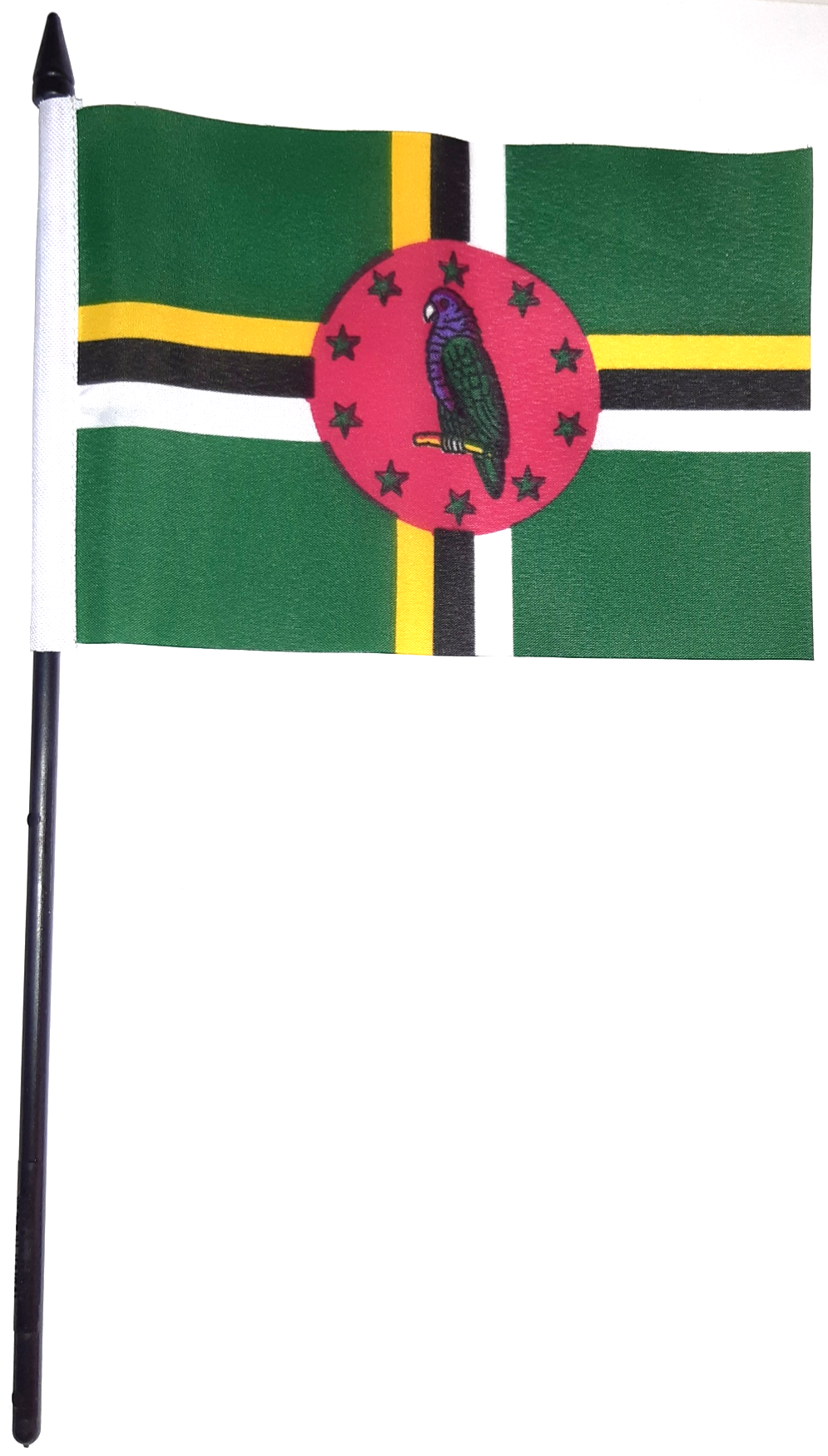 DOMINICA HANDFLAGGA 15X10CM