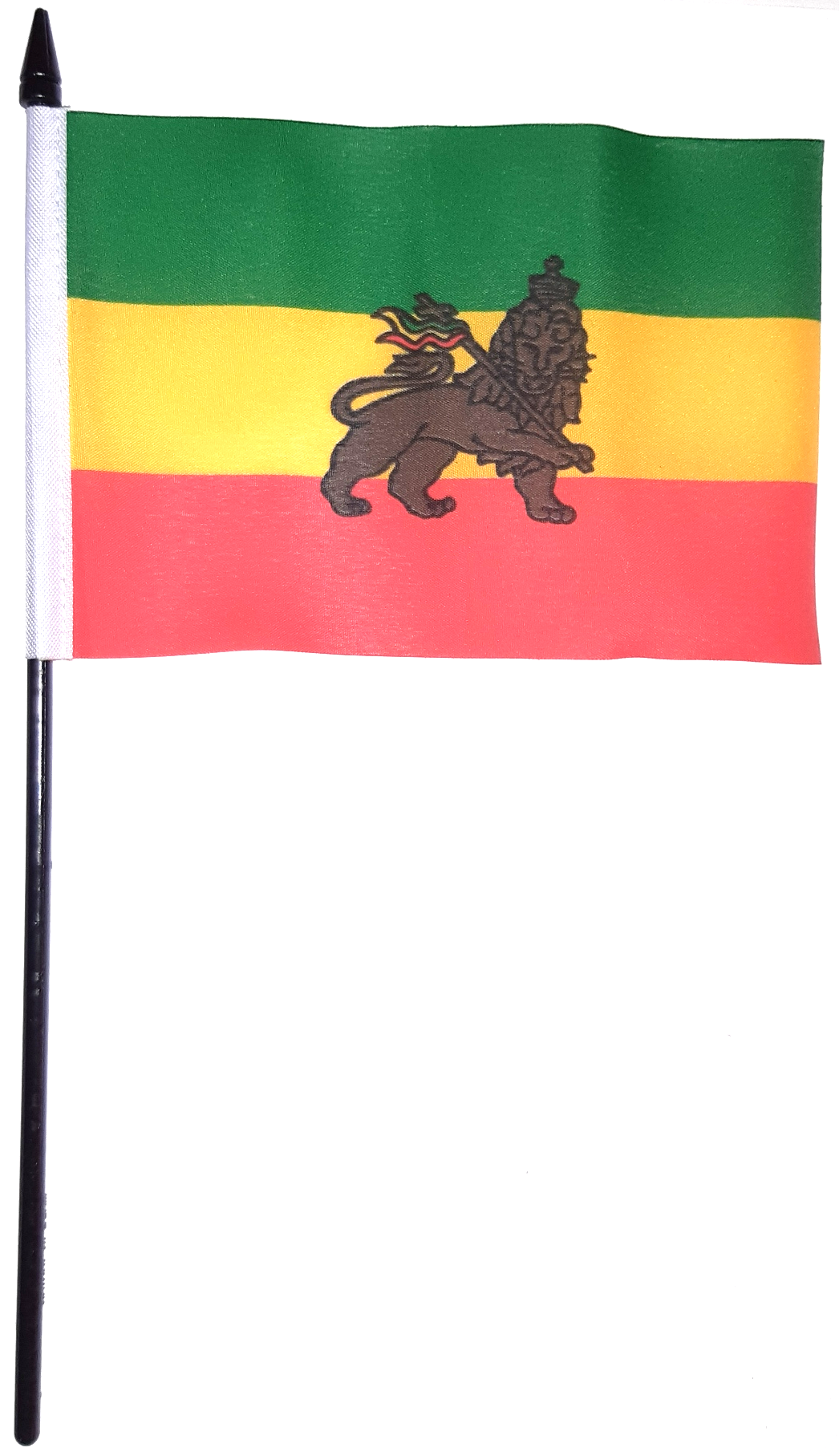 ETIOPIEN HANDFLAGGA LEJON 15X10CM