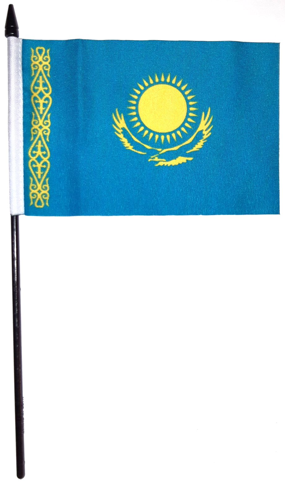 KAZAKSTAN HANDFLAGGA 23X15CM