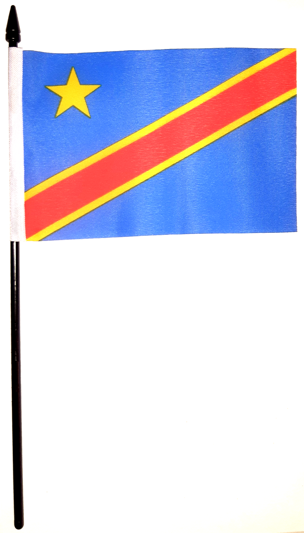 KONGO-KINSHASA HANDFLAGGA 23X15CM