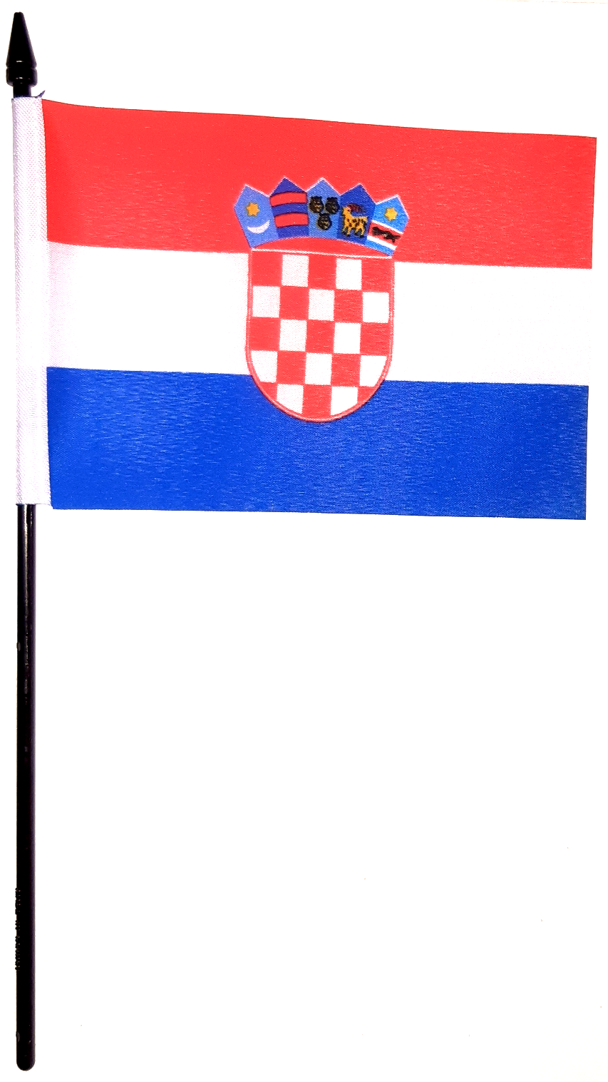 KROATIEN HANDFLAGGA 15X10CM