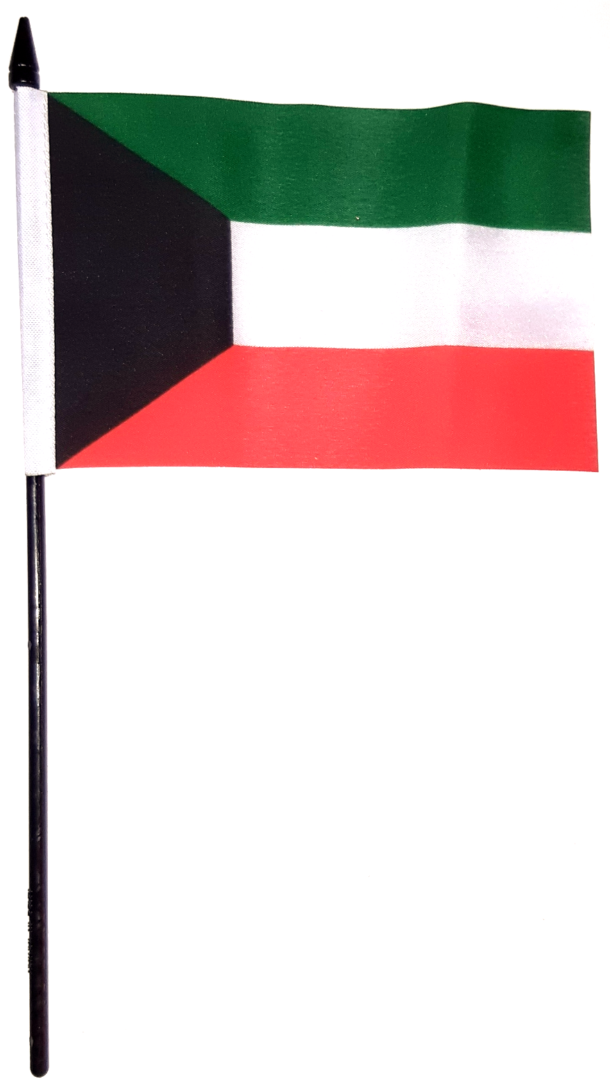 KUWAIT HANDFLAGGA 23X15CM