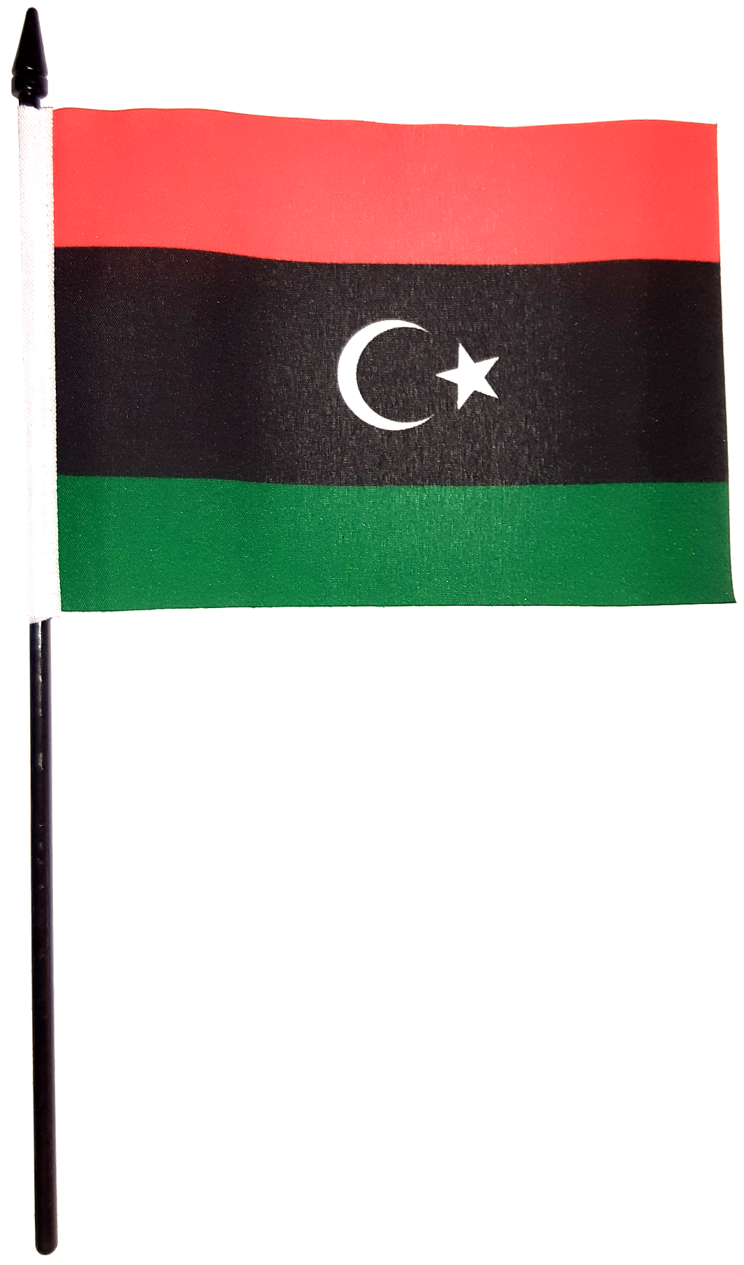 LIBYEN HANDFLAGGA 15X10CM