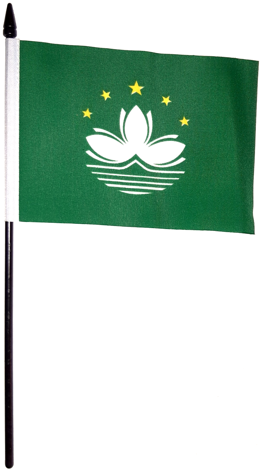 MACAU HANDFLAGGA 23X15CM