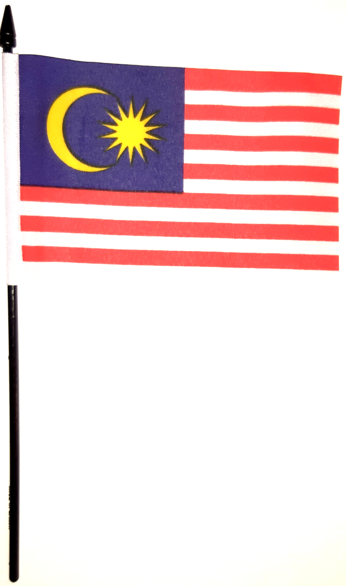 MALAYSIA HANDFLAGGA 15X10CM