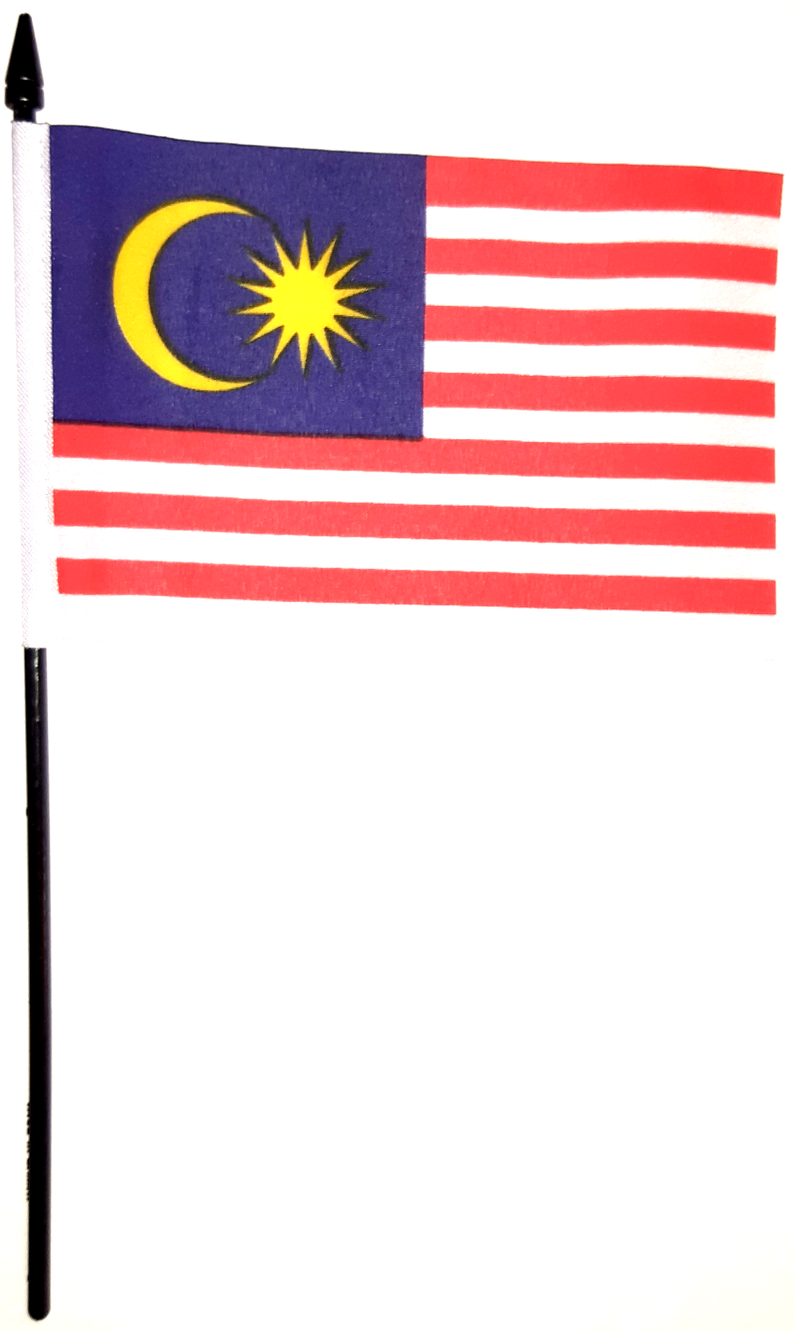 MALAYSIA HANDFLAGGA 23X15CM