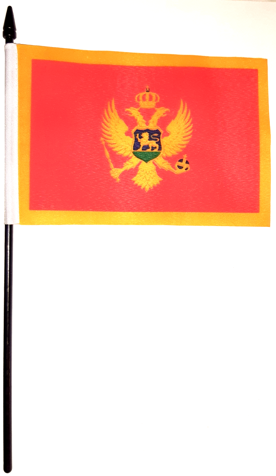 MONTENEGRO HANDFLAGGA 23X15CM